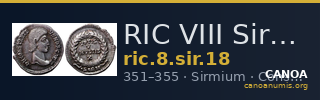 RIC VIII Sirmium 18 — CANOA