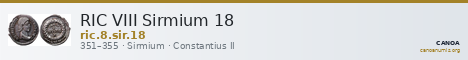 RIC VIII Sirmium 18 — CANOA