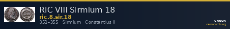 RIC VIII Sirmium 18 — CANOA