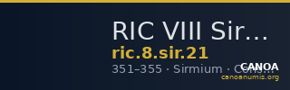 RIC VIII Sirmium 21 — CANOA