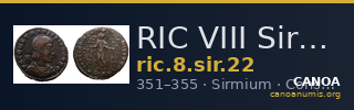 RIC VIII Sirmium 22 — CANOA
