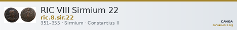 RIC VIII Sirmium 22 — CANOA