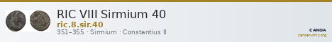 RIC VIII Sirmium 40 — CANOA