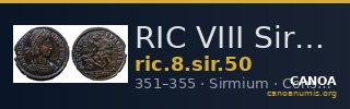 RIC VIII Sirmium 50 — CANOA