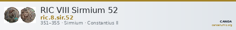 RIC VIII Sirmium 52 — CANOA