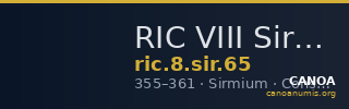 RIC VIII Sirmium 65 — CANOA