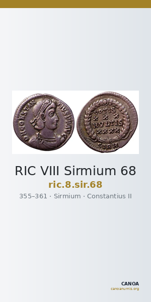RIC VIII Sirmium 68 — CANOA