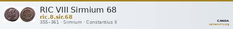 RIC VIII Sirmium 68 — CANOA