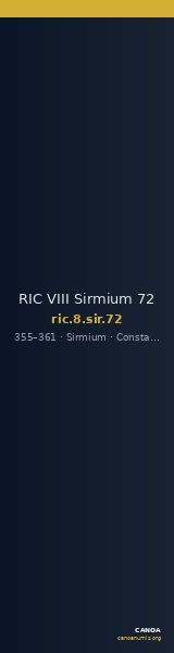 RIC VIII Sirmium 72 — CANOA