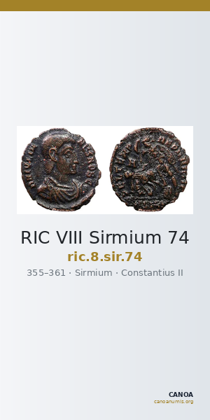 RIC VIII Sirmium 74 — CANOA