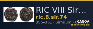 RIC VIII Sirmium 74 — CANOA
