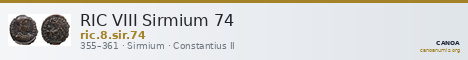 RIC VIII Sirmium 74 — CANOA
