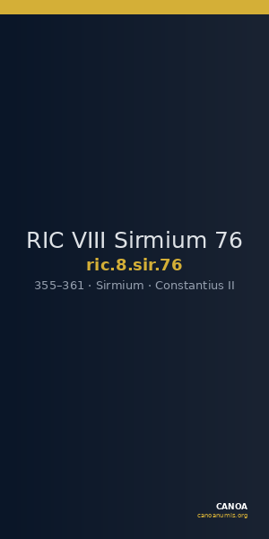 RIC VIII Sirmium 76 — CANOA