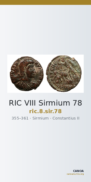 RIC VIII Sirmium 78 — CANOA