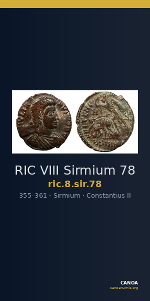 RIC VIII Sirmium 78 — CANOA