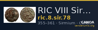 RIC VIII Sirmium 78 — CANOA