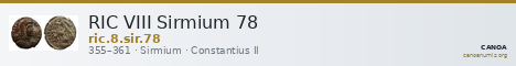 RIC VIII Sirmium 78 — CANOA
