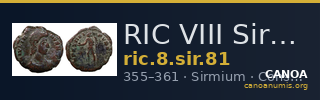 RIC VIII Sirmium 81 — CANOA