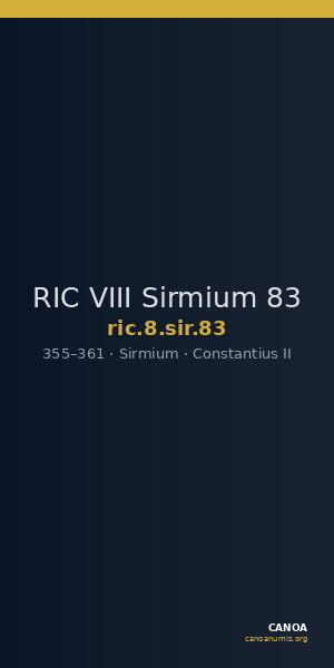 RIC VIII Sirmium 83 — CANOA
