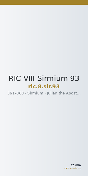 RIC VIII Sirmium 93 — CANOA