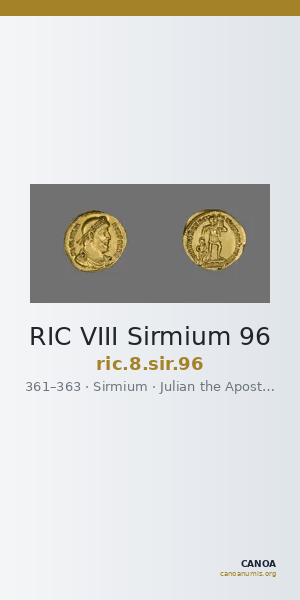 RIC VIII Sirmium 96 — CANOA