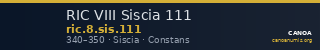 RIC VIII Siscia 111 — CANOA