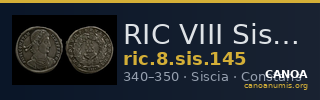 RIC VIII Siscia 145 — CANOA