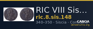 RIC VIII Siscia 148 — CANOA