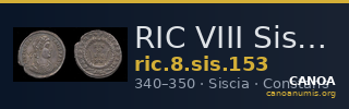 RIC VIII Siscia 153 — CANOA