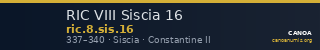RIC VIII Siscia 16 — CANOA