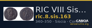 RIC VIII Siscia 163 — CANOA