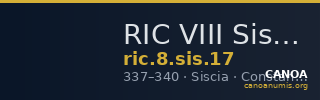 RIC VIII Siscia 17 — CANOA