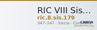 RIC VIII Siscia 179 — CANOA