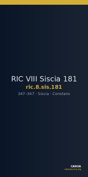 RIC VIII Siscia 181 — CANOA
