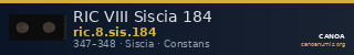 RIC VIII Siscia 184 — CANOA