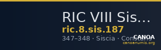 RIC VIII Siscia 187 — CANOA