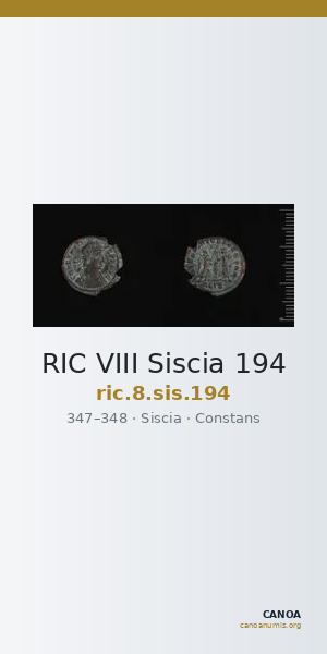 RIC VIII Siscia 194 — CANOA