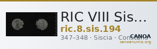 RIC VIII Siscia 194 — CANOA