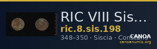 RIC VIII Siscia 198 — CANOA