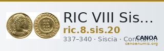 RIC VIII Siscia 20 — CANOA