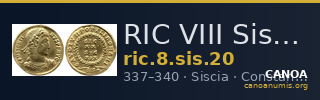 RIC VIII Siscia 20 — CANOA