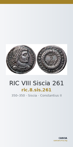 RIC VIII Siscia 261 — CANOA
