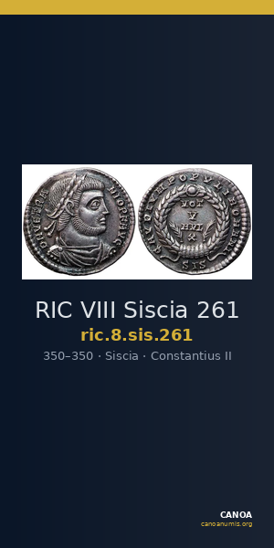 RIC VIII Siscia 261 — CANOA