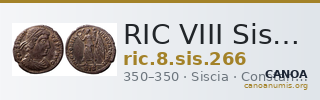 RIC VIII Siscia 266 — CANOA