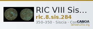 RIC VIII Siscia 284 — CANOA