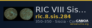 RIC VIII Siscia 284 — CANOA
