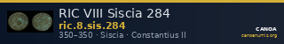 RIC VIII Siscia 284 — CANOA