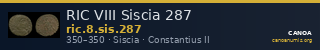 RIC VIII Siscia 287 — CANOA