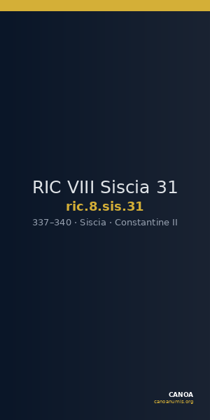 RIC VIII Siscia 31 — CANOA