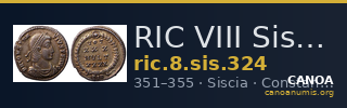 RIC VIII Siscia 324 — CANOA